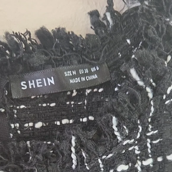 SHEIN Black and White Textured Dress - Picture 2 of 8